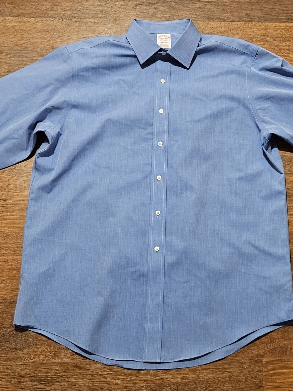 BROOKS BROTHERS mens Madison dress shirt SIZE 16.5x33 COLOR BLUE LL38D